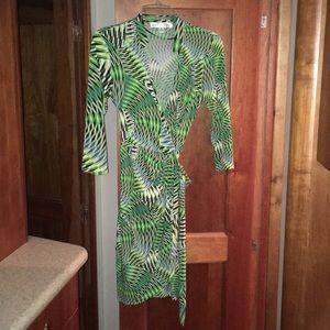 Maggie London faux wrap dress